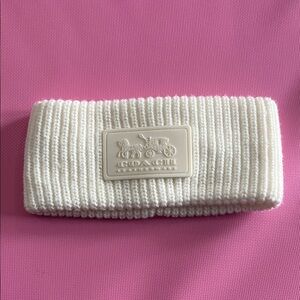 Coach Ivory Knit Headband